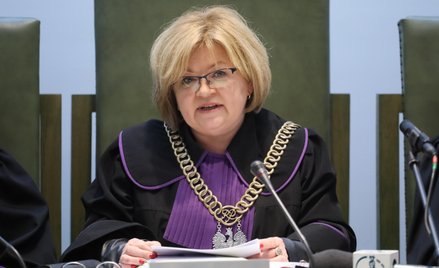 Sędzia Dorota Tyrała na sali rozpraw Sądu Apelacyjnego w Warszawie
