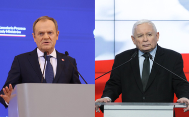 Premier Donald Tusk i prezes PiS Jarosław Kaczyński