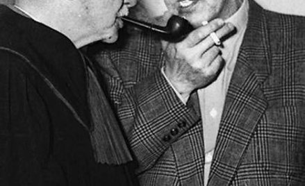 Władysław Mazurkiewicz ze swoim obrońcą podczas procesu