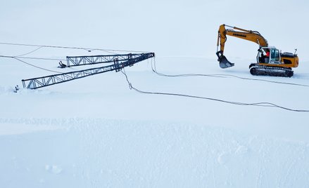 Z powodu braku śniegu wyciąg narciarski przestał być potrzebny