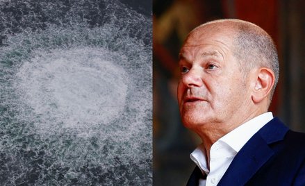 Wyciek z gazociągu Nord Stream 2 (fotografia z 27 września 2022 r.). Co na ten temat myśli kanclerz 