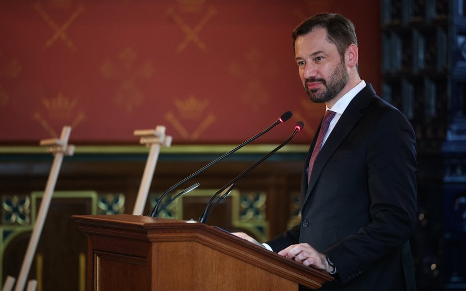 Prezydent Krakowa Aleksander Miszalski podczas uroczystej gali w Collegium Novum Uniwersytetu Jagiel