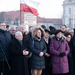 Prezes PiS Jarosław Kaczyński, europosłanka Jadwiga Wiśniewska oraz posłanka PiS Małgorzata Gosiewsk