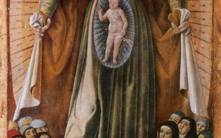 Malarz marchijski, Maria Matka Miłosierdzia, 1494, olej na desce, Rocca Demaniale w Gradarze