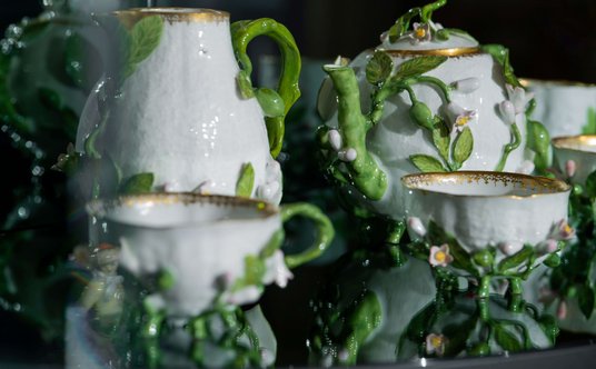 Naczynia z serwisu naśladującego owoce cytryny, około 1745 model Joachim Kaendler