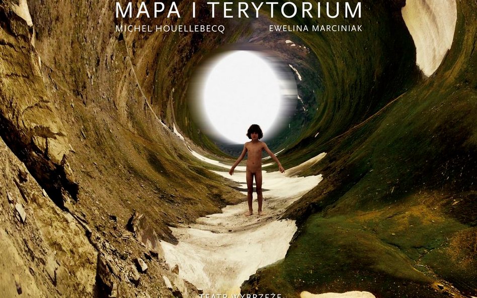 Plakat do „Mapy i terytorium”, najnowszej premiery trójmiejskiego teatru.