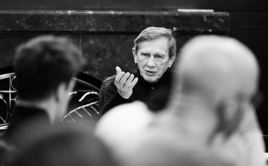 Jan Englert i próba „Hamleta" w Teatrze Narodowym