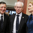 Szef Komisji Europejskiej José Barroso, szef Rady Europejskiej Herman Van Rompuy oraz premier Danii 