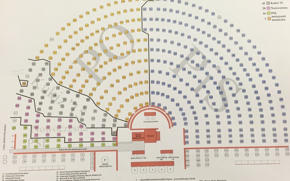 Sejm: Prawa połowa sali dla PiS, po lewej PSL