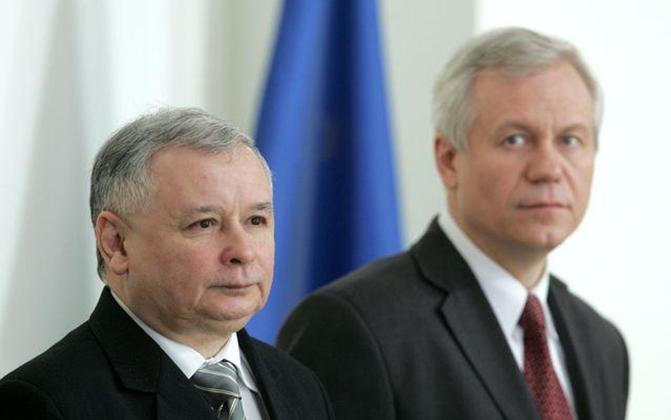 Marek Jurek (z prawej) i Jarosław Kaczyński