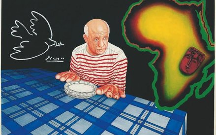 Chéri SAMBA, Picasso, 2000 Akryl na płótnie