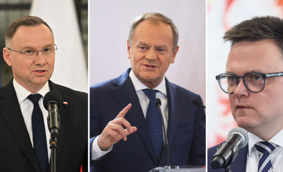 Andrzej Duda, Donald Tusk i Szymon Hołownia