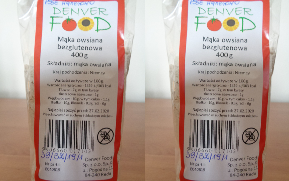 Mąka bezglutenowa zawierała gluten