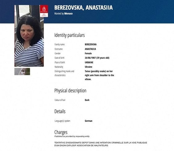 Czerwona nota Interpolu wydana za podejrzaną o zamach na oligarchę
