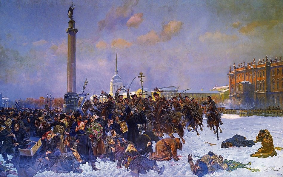 „Krwawa niedziela 1905”, obraz Wojciecha Kossaka