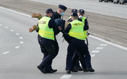 Protest przedsiębiorców w centrum Warszawy