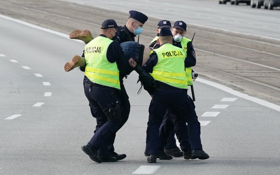Protest przedsiębiorców w centrum Warszawy