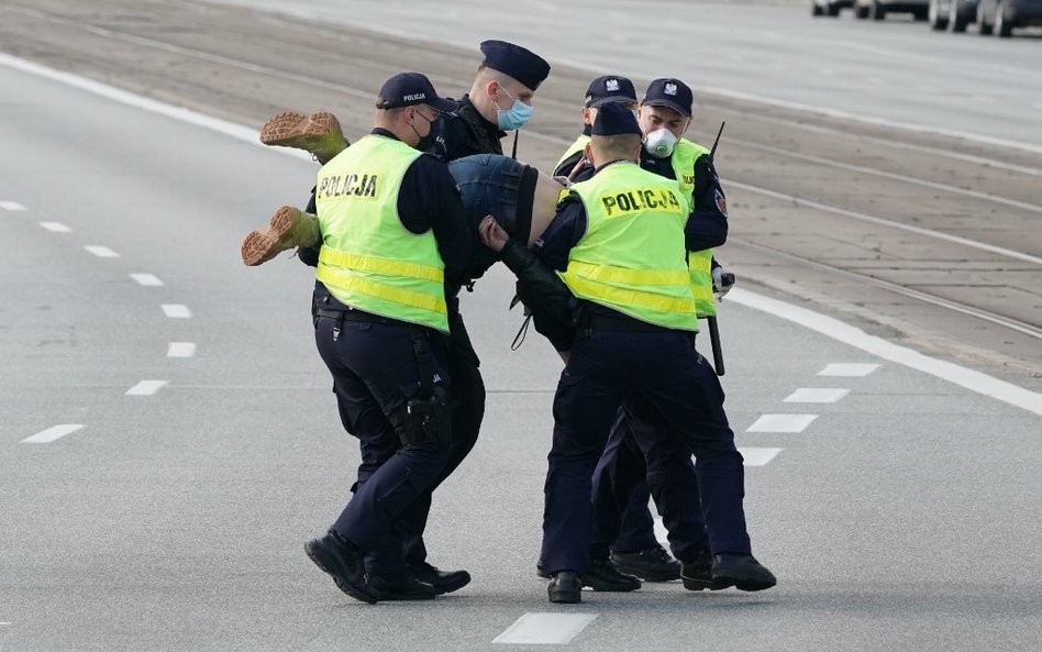 Protest przedsiębiorców w centrum Warszawy