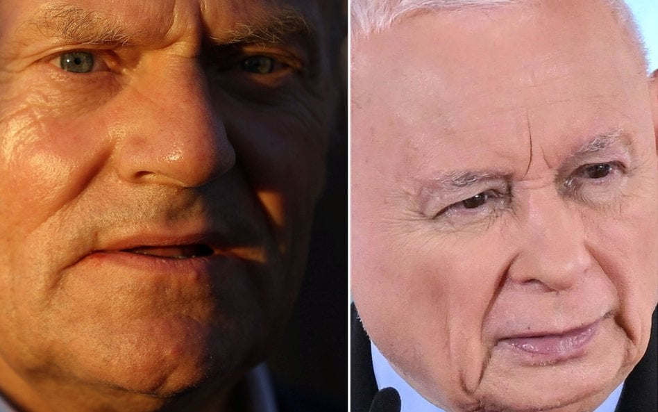 Donald Tusk, Jarosław Kaczyński i Wklodzimierz Czarzasty