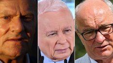 Donald Tusk, Jarosław Kaczyński i Wklodzimierz Czarzasty