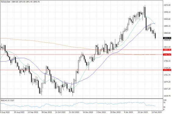 Notowania złota – dane dzienne