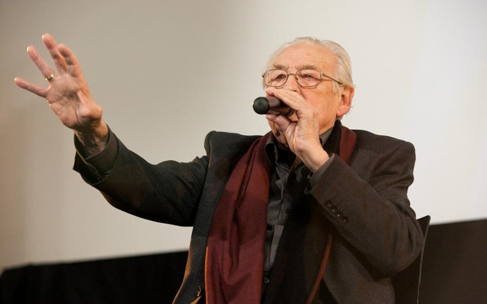 Andrzej Wajda podczas cyfrowej premiery „Bez znieczulenia”, fot. Kuźnia Zdjęć/SFP