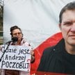 Działaczka Związku Polaków na Białorusi oddział z Lidy Olga Lisica podczas akcji solidarnościowej z 
