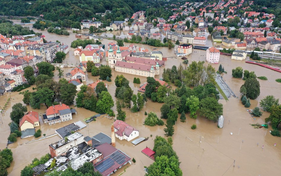 Kłodzko zalane przez Nysę Kłodzką