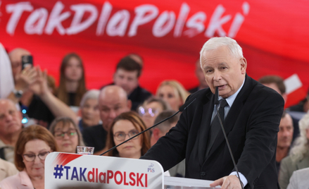 Kampania wyborcza do Parlamentu Europejskiego. Prezes Prawa i Sprawiedliwości Jarosław Kaczyński pod