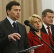 Wojciech Olejniczak, Izabela Jaruga-Nowacka i Romuald Ajchler