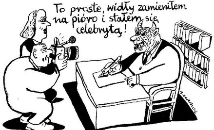 Komentarz rysunkowy. Widły zamieniłem na pióro
