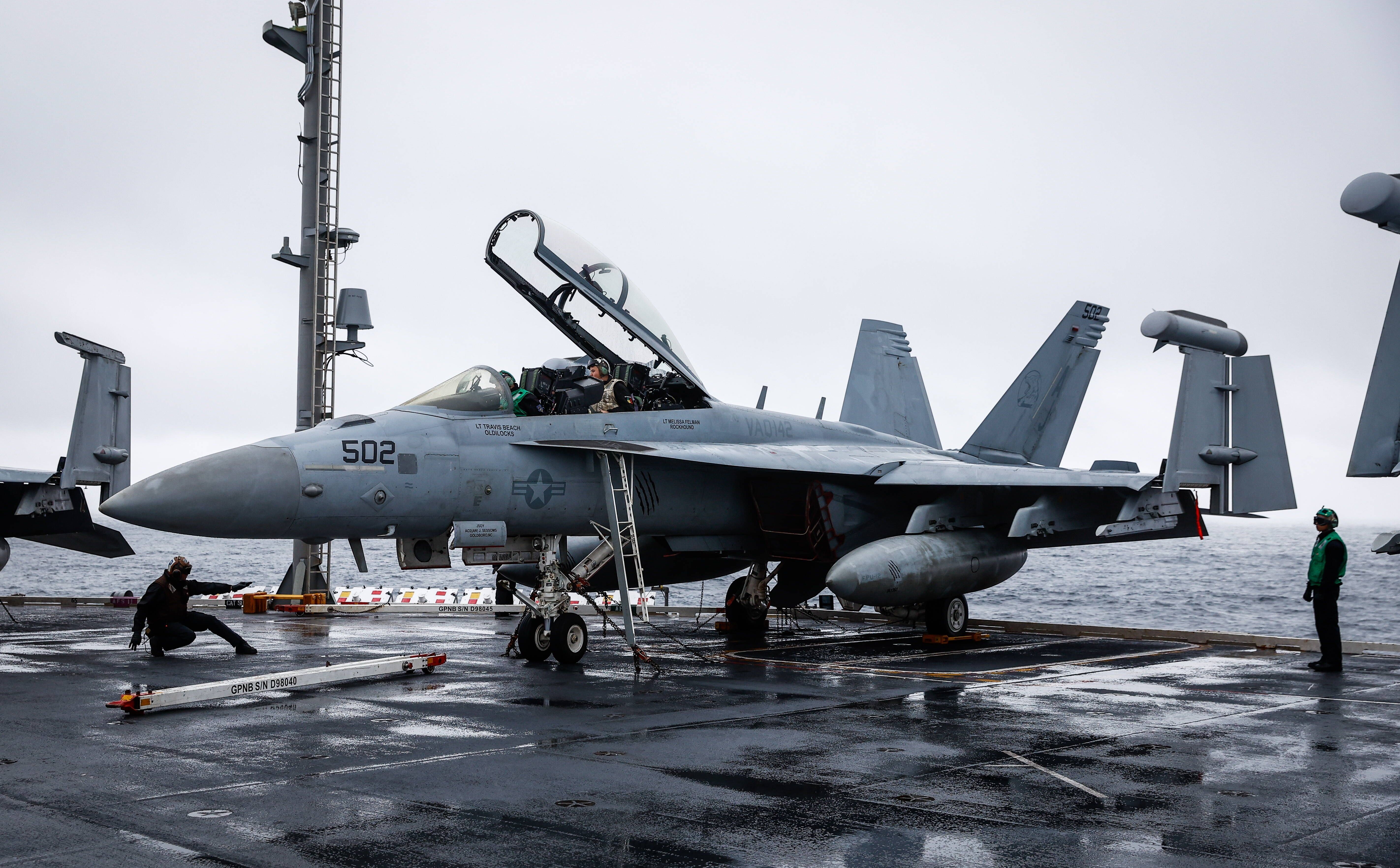 Amerykański myśliwiec wpadł do Morza Czerwonego. Znowu