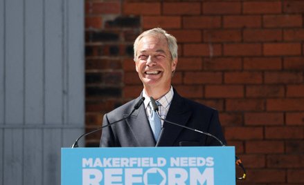 Lider brytyjskiej partii Reform UK, Nigel Farage