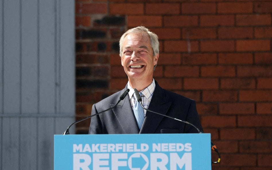 Lider brytyjskiej partii Reform UK, Nigel Farage