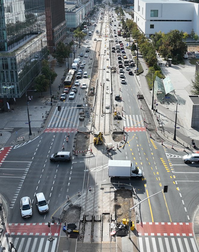 Prace przebiegają zgodnie z harmonogramem, tramwaje wrócą na Marszałkowską 13 października