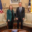 Ambasadorka USA w Rosji Lynne Tracy i sekretarz stanu Antony Blinken