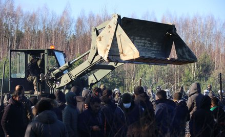 Imigranci na granicy Polski z Białorusią