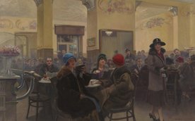 Józef Rapacki namalował w końcu lat 20. XX wieku wnętrze Małej Ziemiańskiej