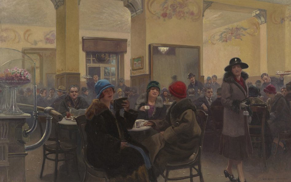 Józef Rapacki namalował w końcu lat 20. XX wieku wnętrze Małej Ziemiańskiej