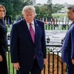 Melania Trump, Donald Trump i Xi Jinping po spotkaniu w Białym Domu