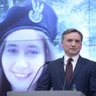 Minister sprawiedliwości Zbigniew Ziobro podczas briefingu prasowego w sprawie skazanej za rozbój Ma