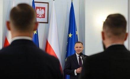 Prezydent Karol Nawrocki podczas uroczystości w Pałacu Prezydenckim