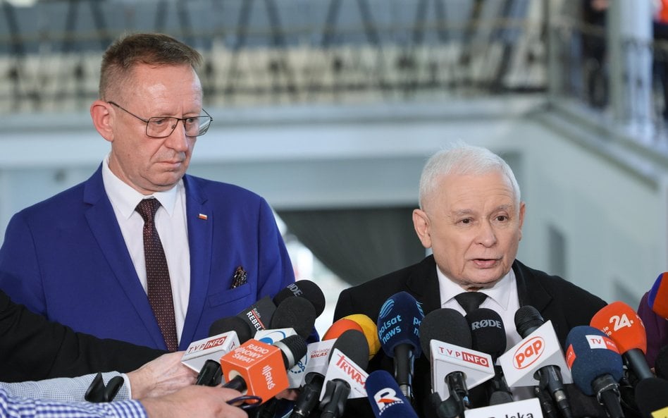 Robert Telus i Jarosław Kaczyński