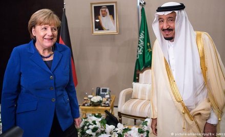 Kanclerz Niemiec i król Arabii Saudyjskiej na szczycie G20 w Turcji w 2015 roku