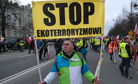Rolnicy protestowali w Warszawie 27 lutego