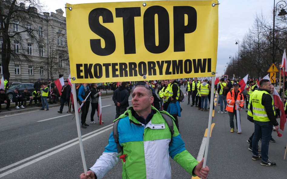 Rolnicy protestowali w Warszawie 27 lutego