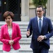 Premier Mateusz Morawiecki i minister rodziny i polityki społecznej Marlena Maląg wspólnie oglosili 