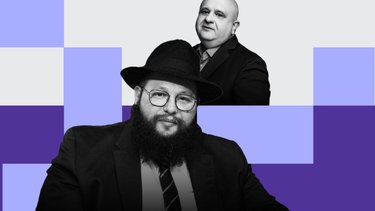 Jerzy Haszczyński i rabin Szalom Dow Ber Stambler