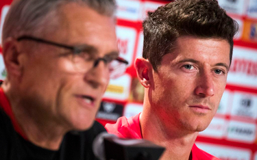 Adam Nawałka oraz Robert Lewandowski