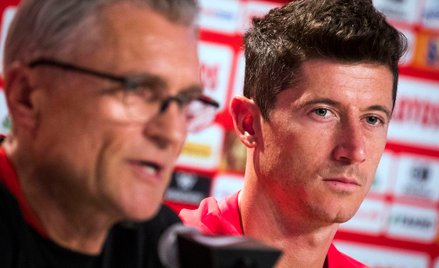 Adam Nawałka oraz Robert Lewandowski